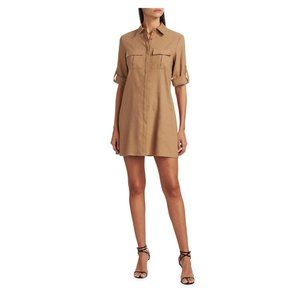 Alice + Olivia Kiera Roll Cuff Shirtdress Medium
